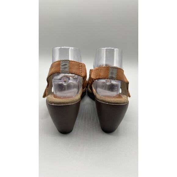 Merrell Evera Chase Tan Leather 3'' Heel Slingback Cycling Sandal J58052 Size 9 - Picture 7 of 14